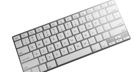 computer keyboard isolated on white