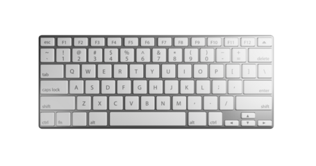 computer keyboard isolated on white