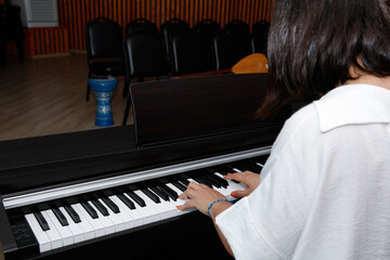 person playing music with various equipment