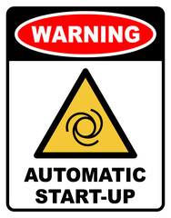 automatic startup warning