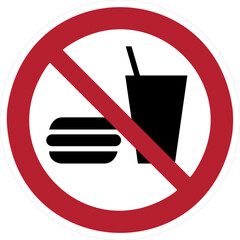 no eating or drinking sign