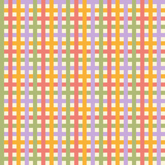 Colorful checkered seamless pattern with  geometric lines on a white background. Vector retro illustration