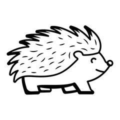 Erinaceinae Vector Icon Design, Autumn or Fall activities Symbol, Dry weather Sign, Temperate climates Elements Stock illustration, Hedgehog Concept