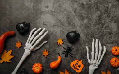 Halloween gift photo. Halloween concept. 