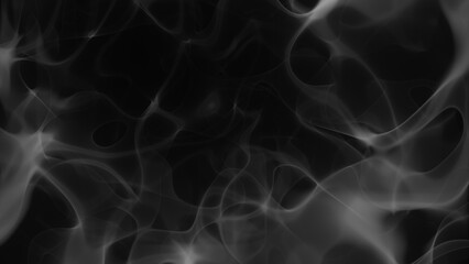 3d illustration abstract background white smoke pattern on black background