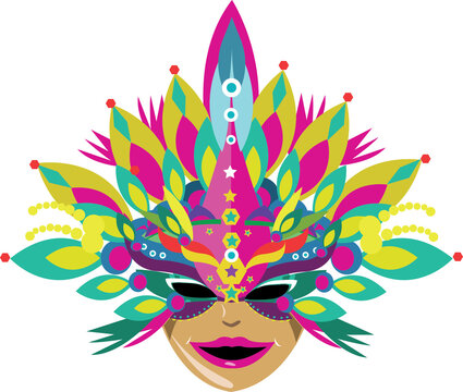 Colorful Costume Mask for the Masskara  Festival of Bacolod City Philippines