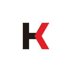 Obraz premium letter hk arrow colorful simple logo vector
