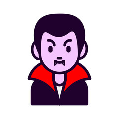 Cute Vampire - Halloween Vector Illustration	