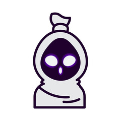 Cute Pocong - Indonesian Ghost Vector Illustration	