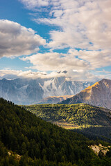 Beautiful mountain view of Val D'Aosta countryside