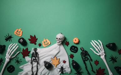 Fototapeta premium halloween background with ghost