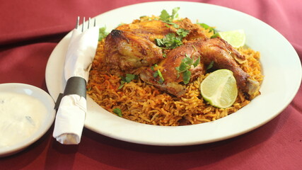 chicken kabsah with rice