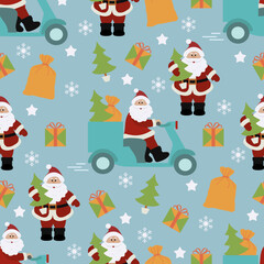 New year Merry Christmas tree Santa Claus Gift