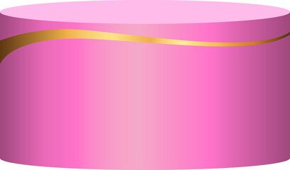 Obraz premium luxurious pink podium, pedestal, cosmetic product display