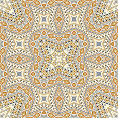 Inca repeating ornament graphic design. Abstract geometric texture. Scarf print in ethnic style.