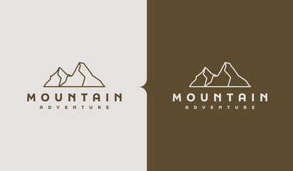 Rocky Mountain Pine Tree Mountain Hilltop Nature Landscape. Universal creative premium symbol. Vector sign icon logo template. Vector illustration