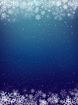 雪の結晶　冬背景素材