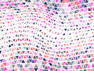 Funky triangles halftone wallpaper. Triangular fade elements banner background. Digital