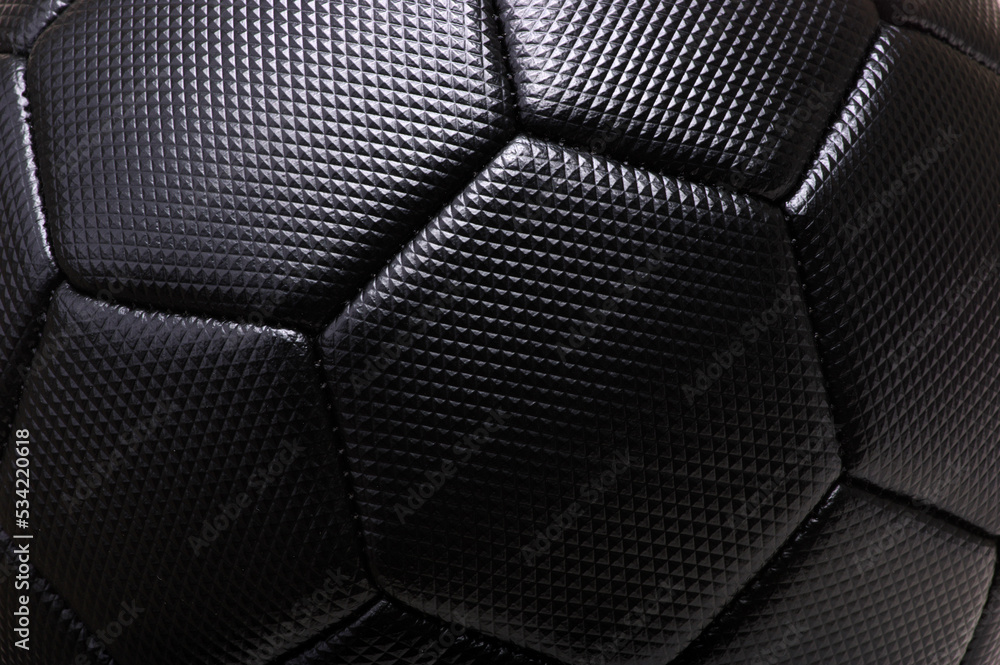 Wall mural black soccer ball texture background