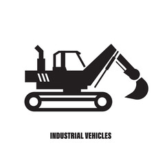 industrial vehicle.Vector outline set of different trucks, semi trailers. Freight transportation. Modern flat vector illustration isolated on white background.  