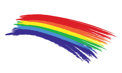 Obraz premium rainbow brush isolated on white