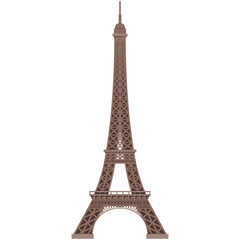 Fototapeta na wymiar Paris Eiffel tower vector illustration isolated on white background