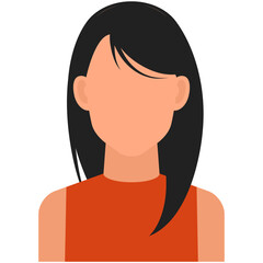Woman avatar icon female user silhouette vector