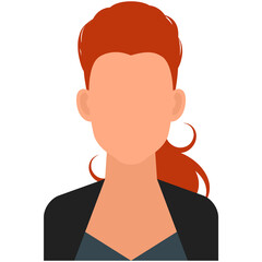 Woman default business avatar icon vector isolated