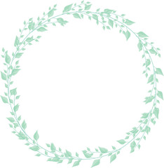 Fototapeta na wymiar Green Leaf Wreath for Decoration