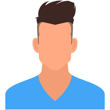 Young man avatar icon vector isolated on white