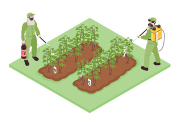 Isometric Farm Pest Control