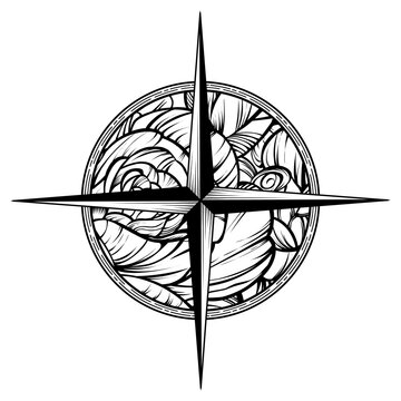 recommend clip art: compass rose vector