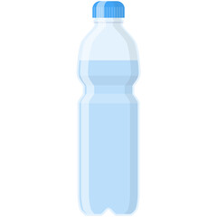 Mineral water vector plastic bottle illustration isolated icon