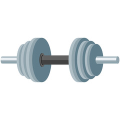 Vector dumbbell sport equipment icon isolated illustration