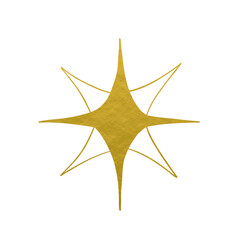 Gold Metallic Star