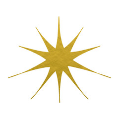 Gold Metallic Star