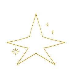 Gold Metallic Sparkle Outline