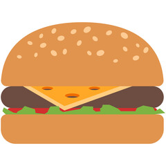 Burger vector, hamburger icon, fast food illustration