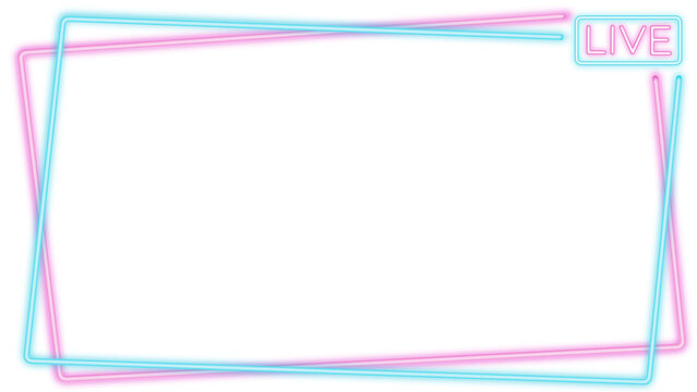 Frame material for live streaming a neon tube.