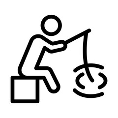 fishing line icon illustration vector graphic