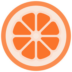 Fototapeta premium orange slice icon symbol element