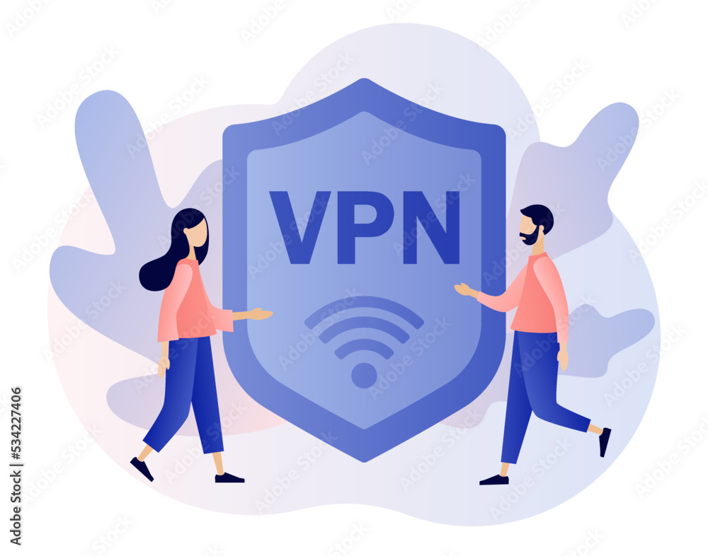 Poster vpn service sign. virtual private network concept. cyber security, secure web traffic, data protecti