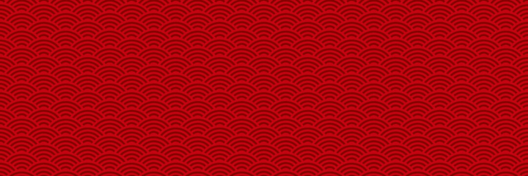 Red Chinese traditional seamless pattern design. Oriental style background for Happy new year or holiday