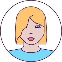 User avatar vector woman portrait female person