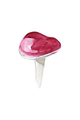 Russula. Edible forest mushroom. Watercolor illustration isolated on white background.