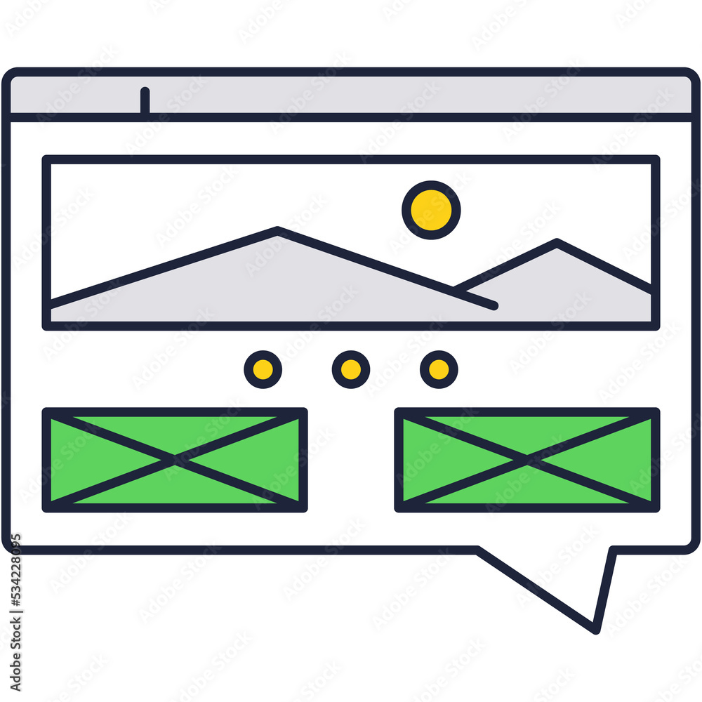 Aufkleber line interface ui web design icon flat vector