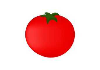 illustration of tomato with mesh technique on a white background
