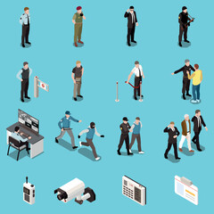 Security Service Isometric Set