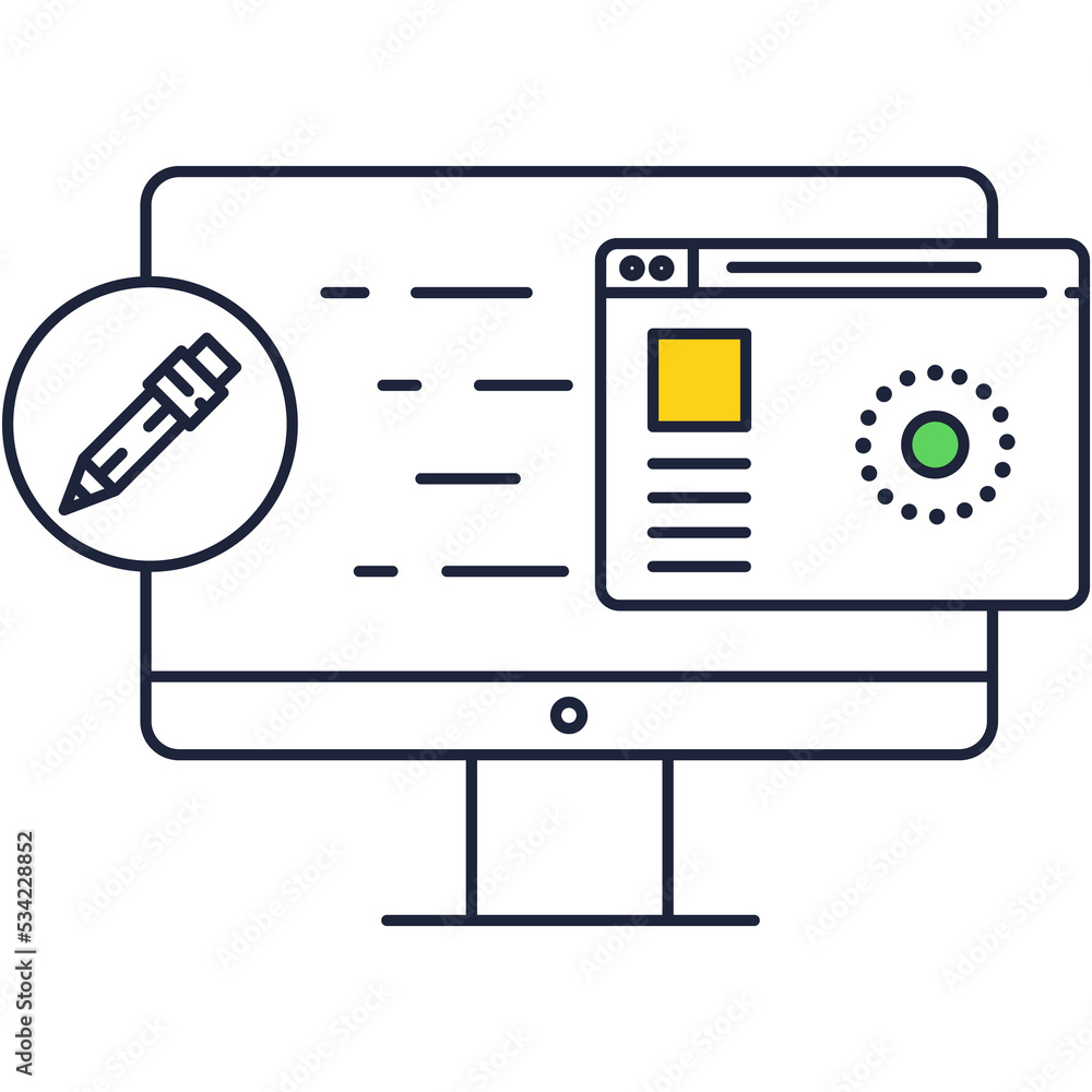 Poster web design icon graphic software vector on white