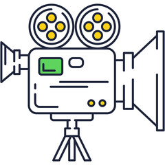 Movie camera icon movie video film record vector